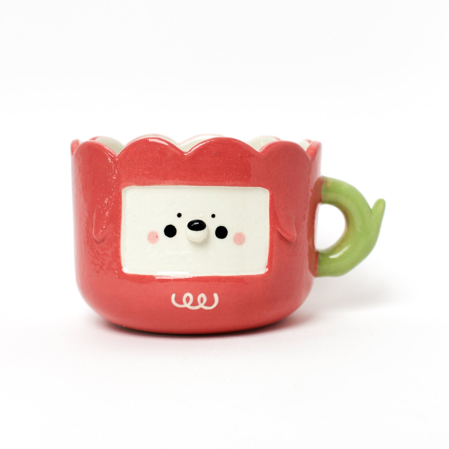 RED TULIP MUG #1 (seconds sale - not foodsafe)