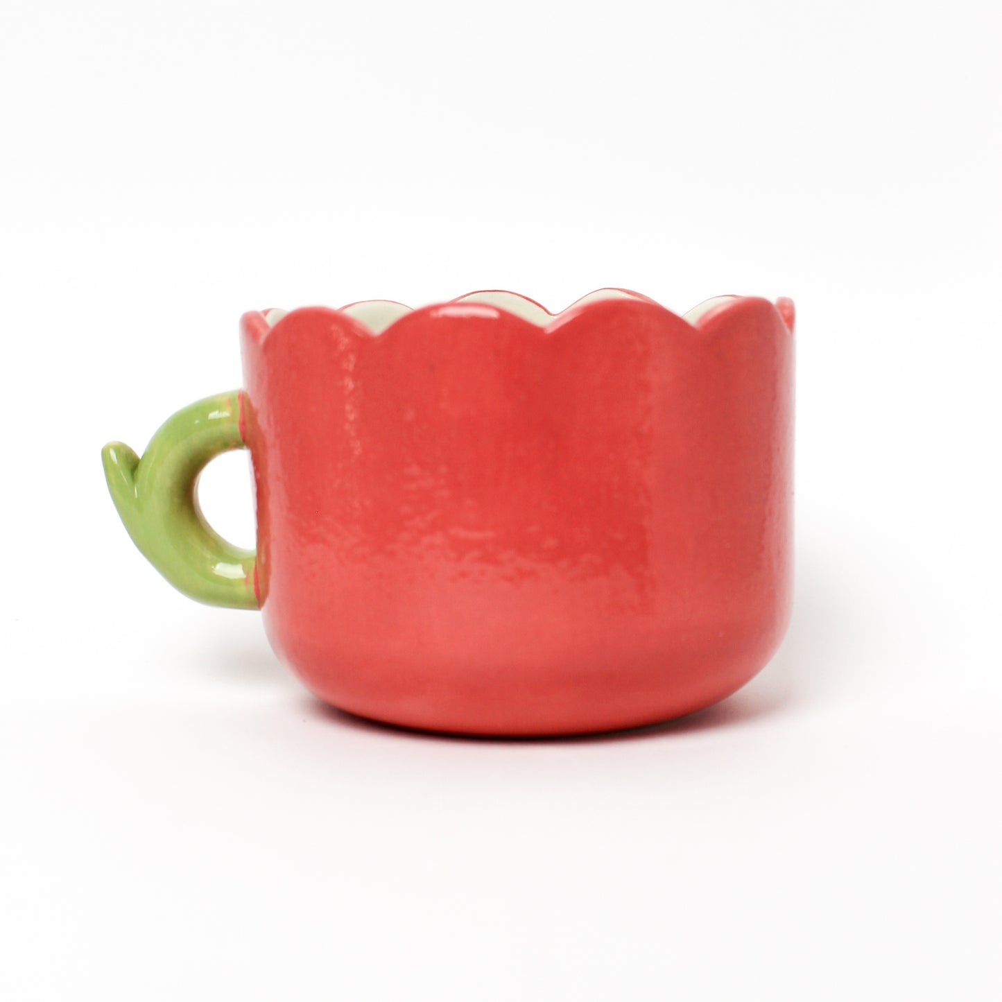 RED TULIP MUG #1 (seconds sale - not foodsafe)