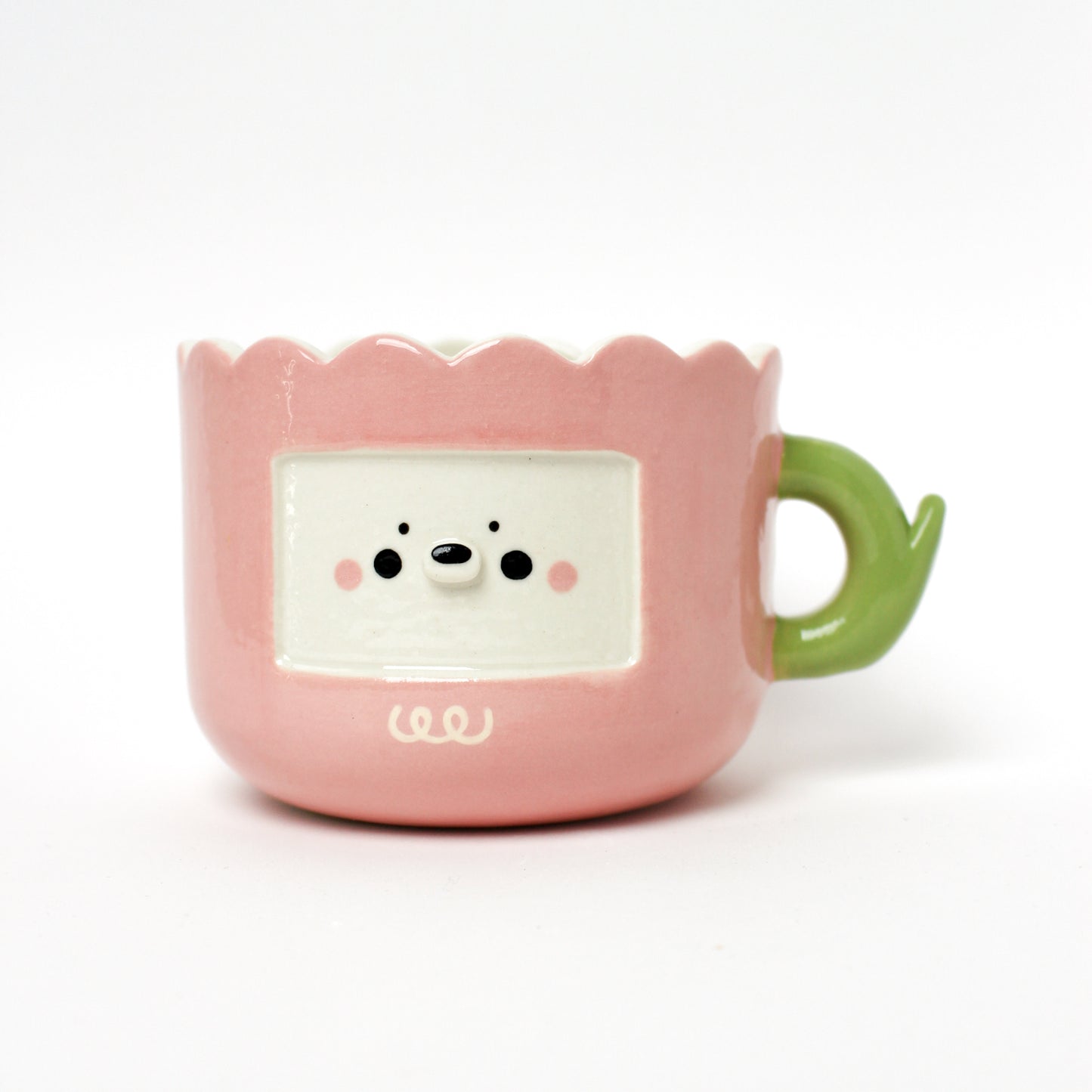 PINK TULIP MUG #2 (seconds sale - not foodsafe)