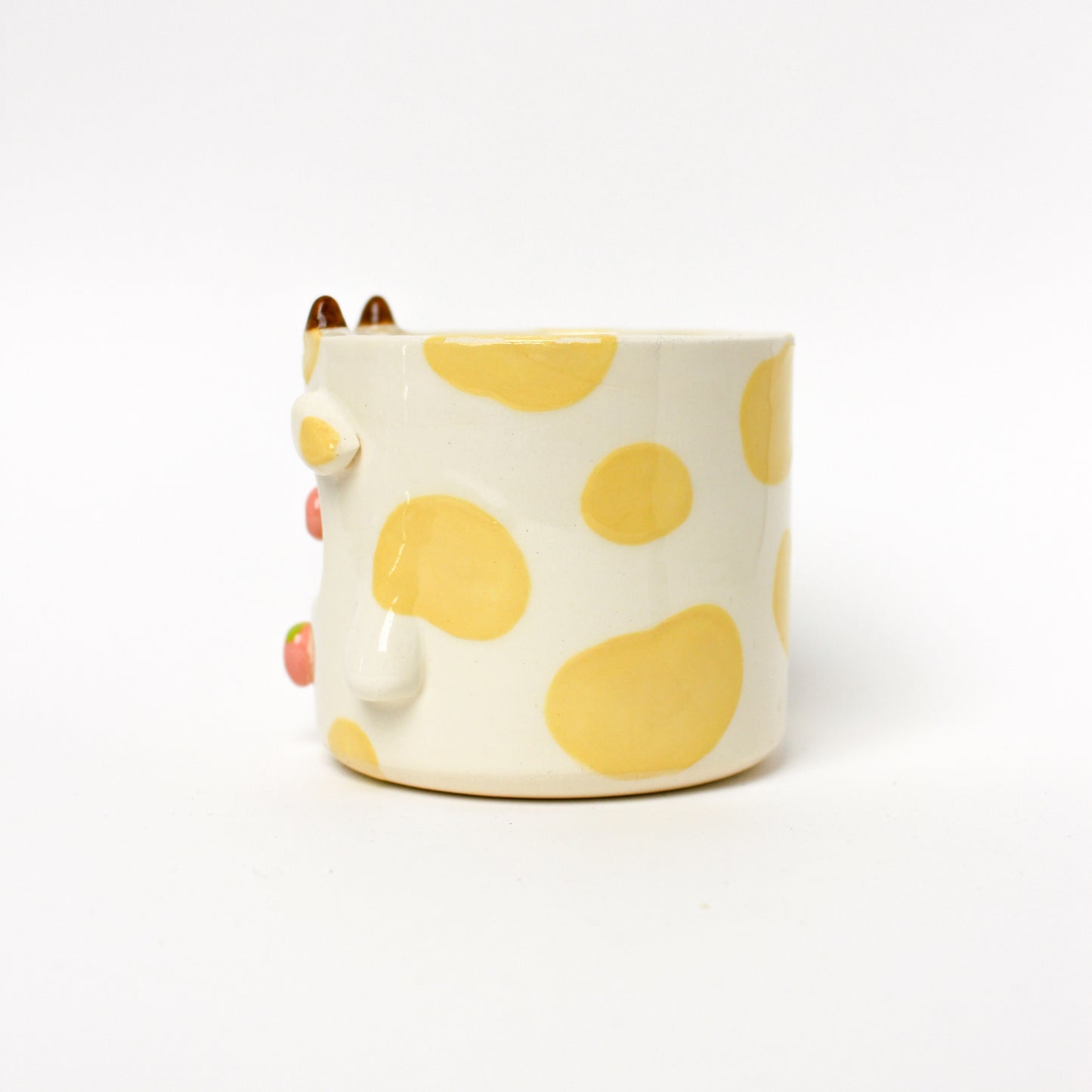 YELLOW COW POT (seconds sale - not foodsafe)