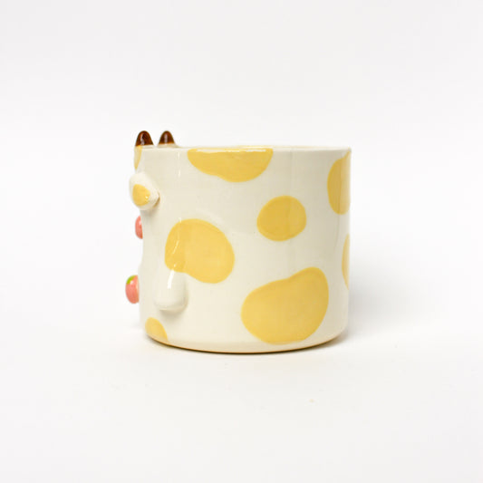 YELLOW COW POT (seconds sale - not foodsafe)