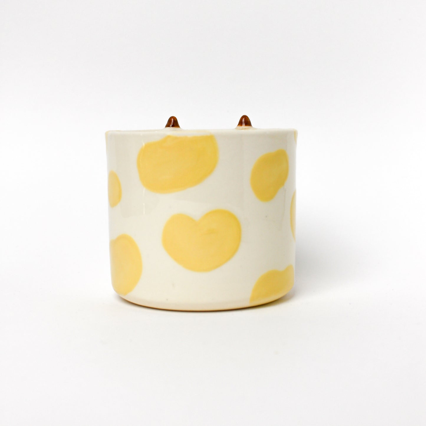 YELLOW COW POT (seconds sale - not foodsafe)