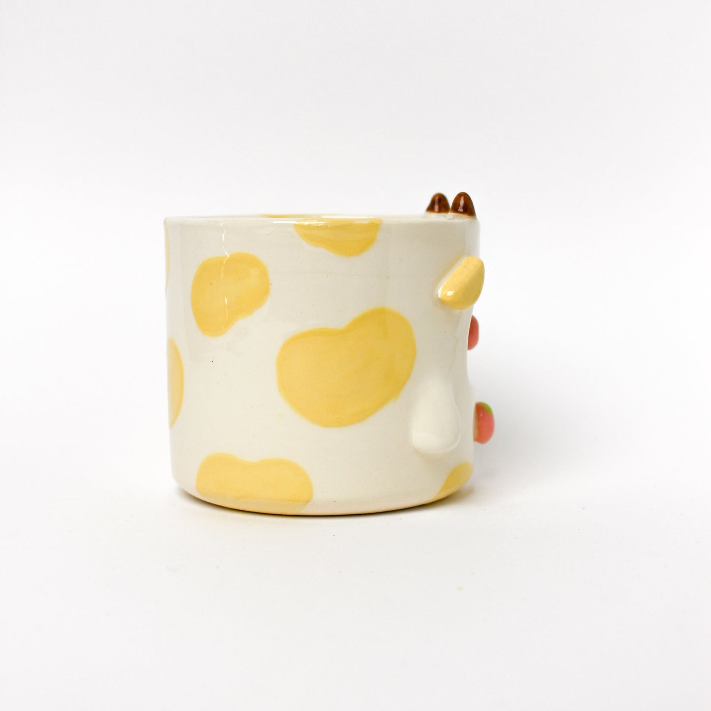 YELLOW COW POT (seconds sale - not foodsafe)