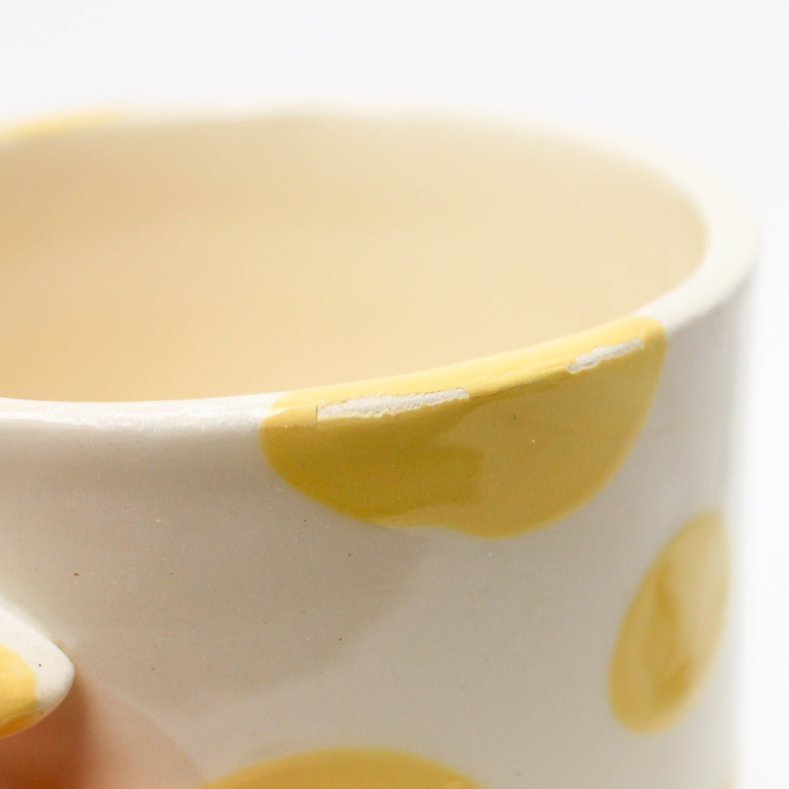 YELLOW COW POT (seconds sale - not foodsafe)