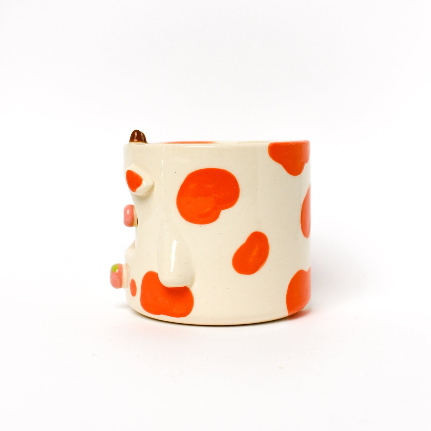 ORANGE COW POT (seconds sale - not foodsafe)