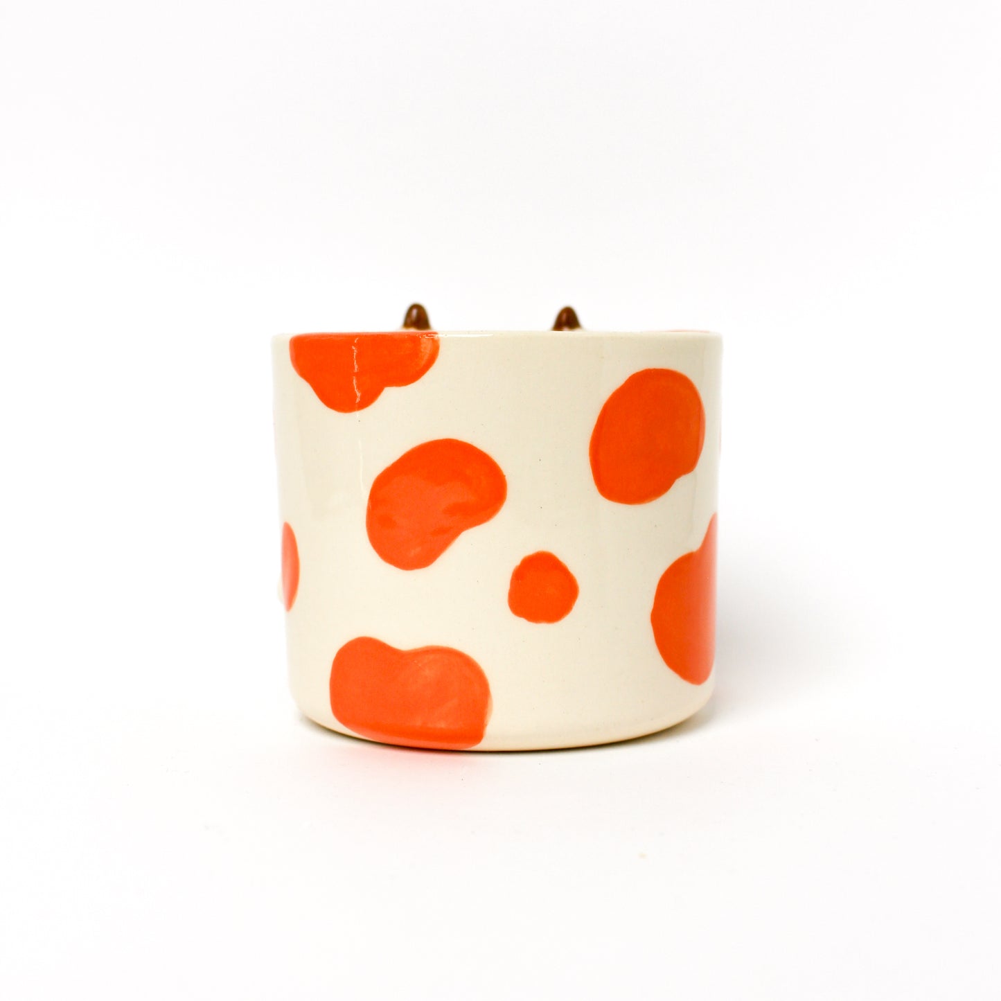 ORANGE COW POT (seconds sale - not foodsafe)