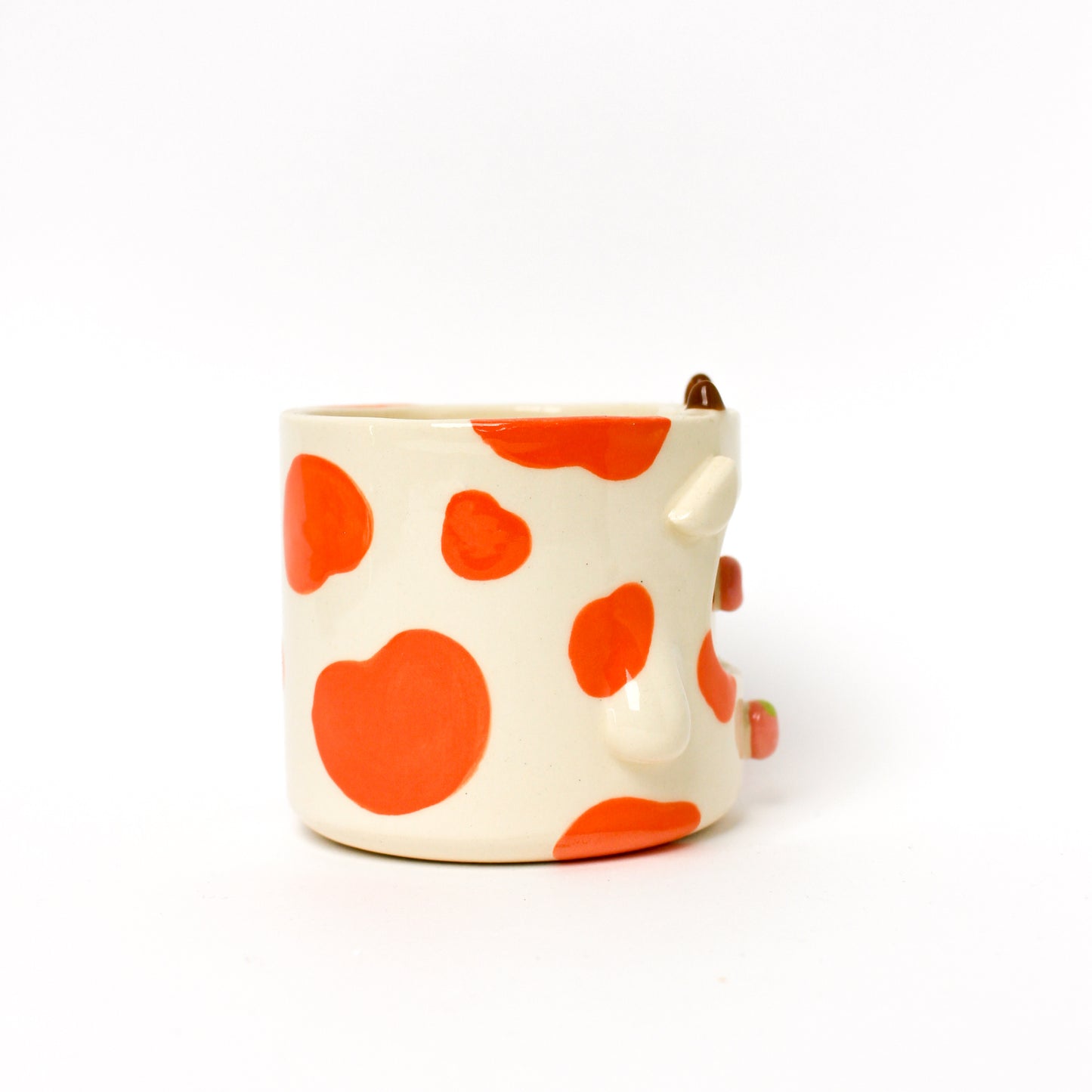 ORANGE COW POT (seconds sale - not foodsafe)