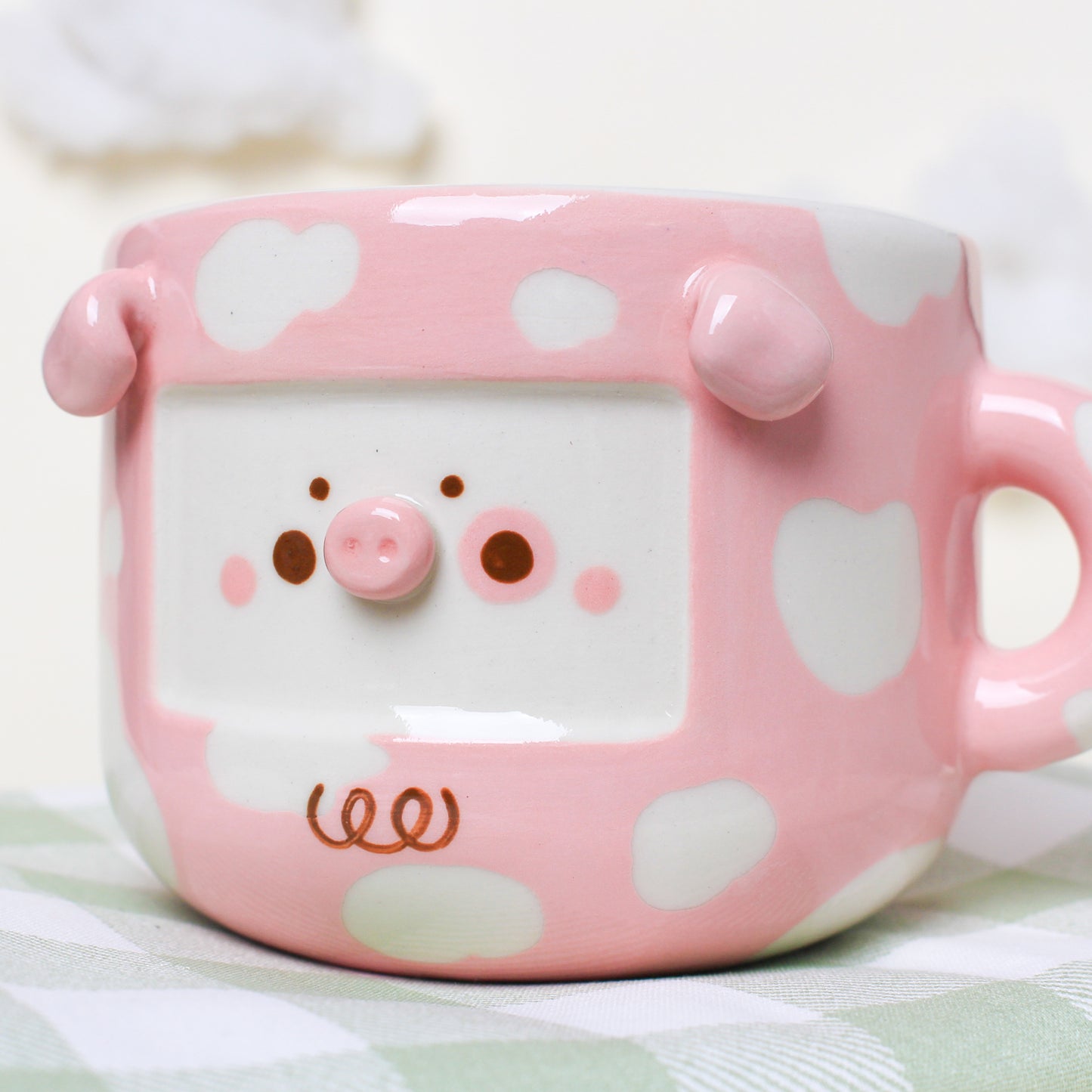 PEACH PIG MUG #11