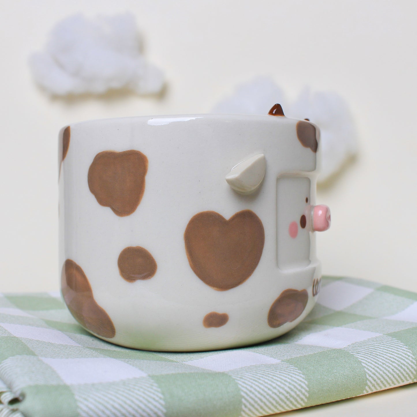 WALNUT COW MUG #26