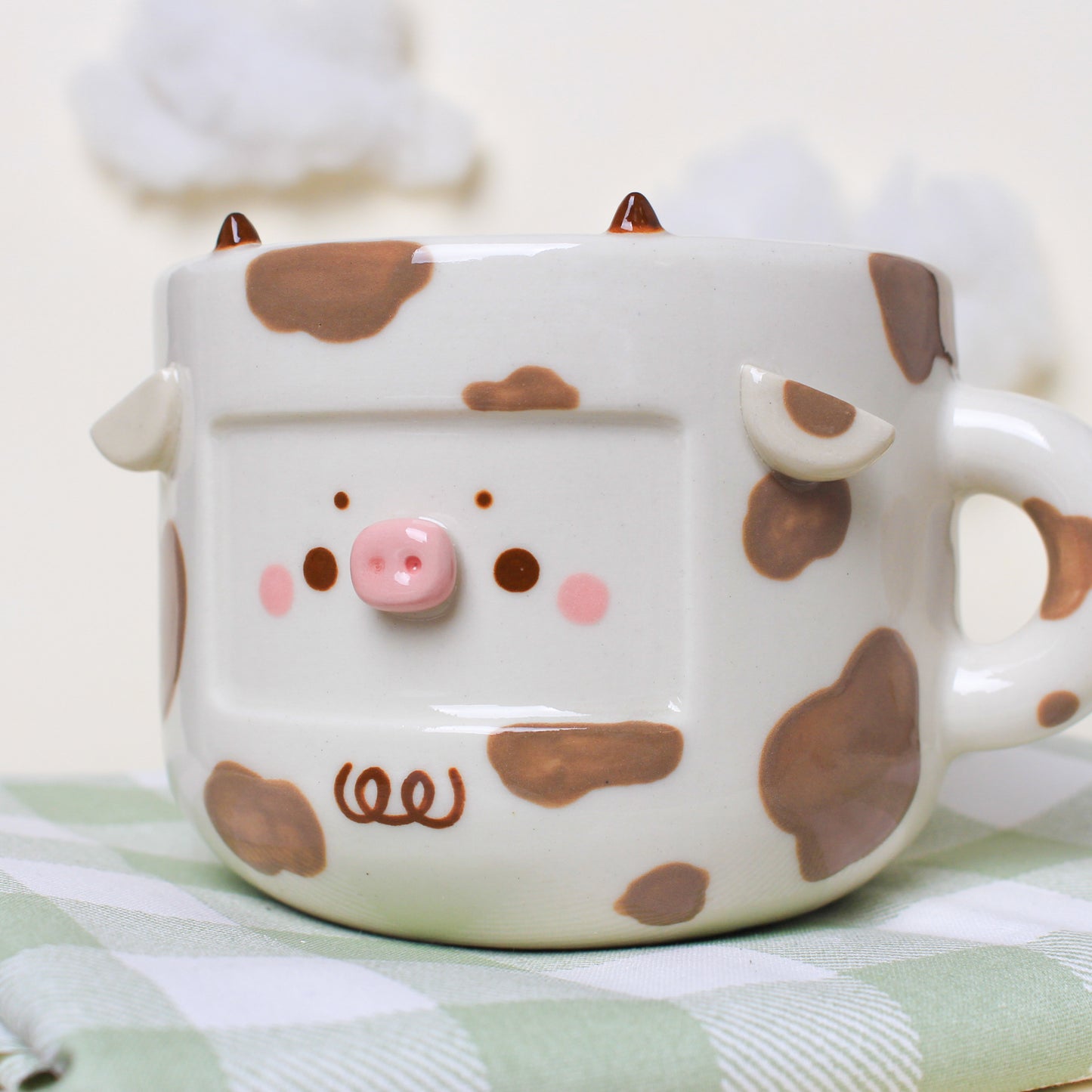 WALNUT COW MUG #26