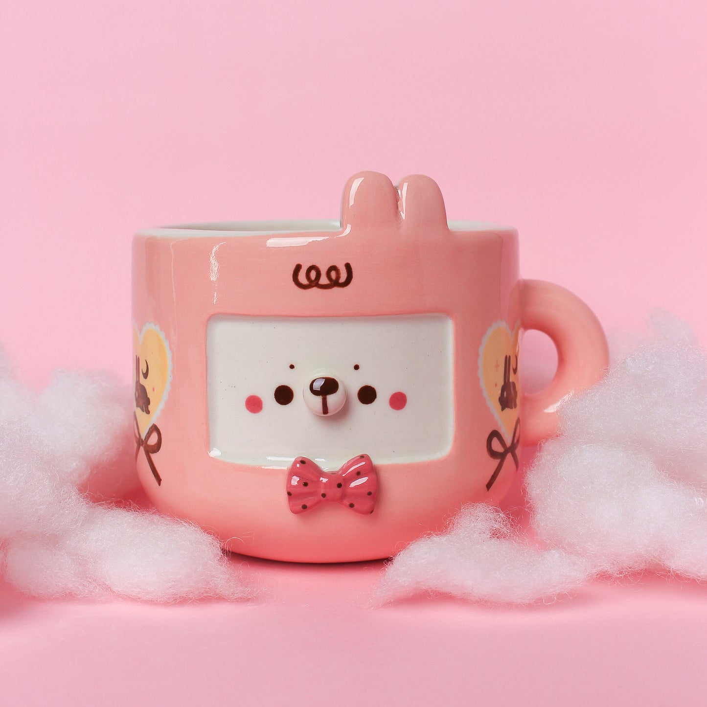 PINK HEART BUNNY MUG #31