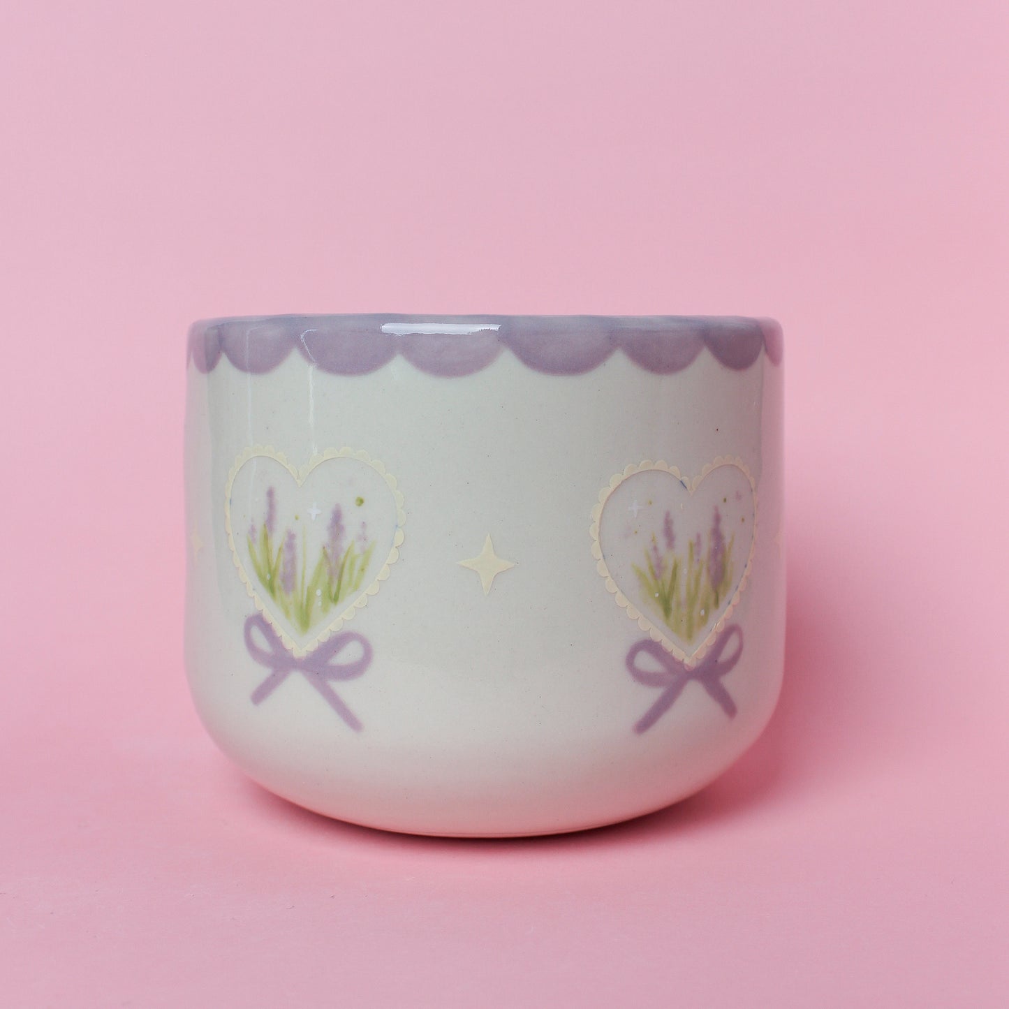 LILAC FLOWER PLANTER/YARN BOWL #26