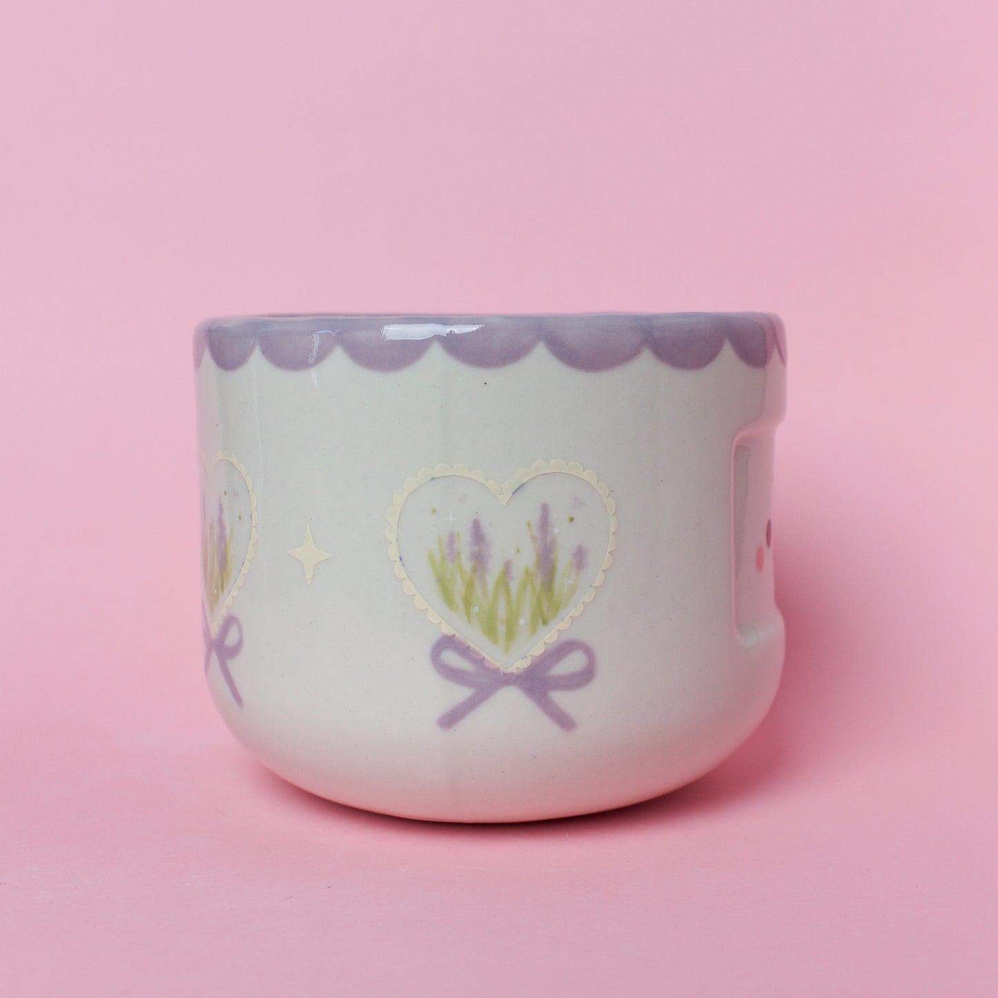 LILAC FLOWER PLANTER/YARN BOWL #26