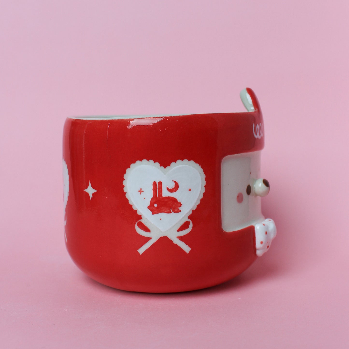 RED HEART BUNNY MUG #29