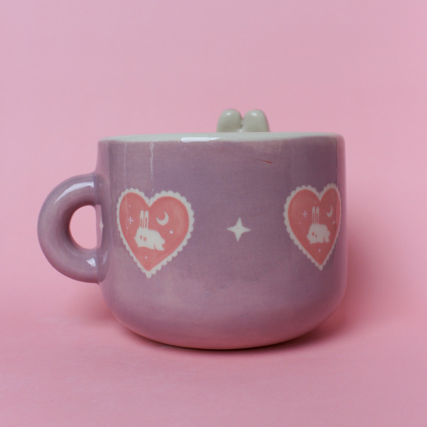 LILAC HEART BUNNY MUG #30