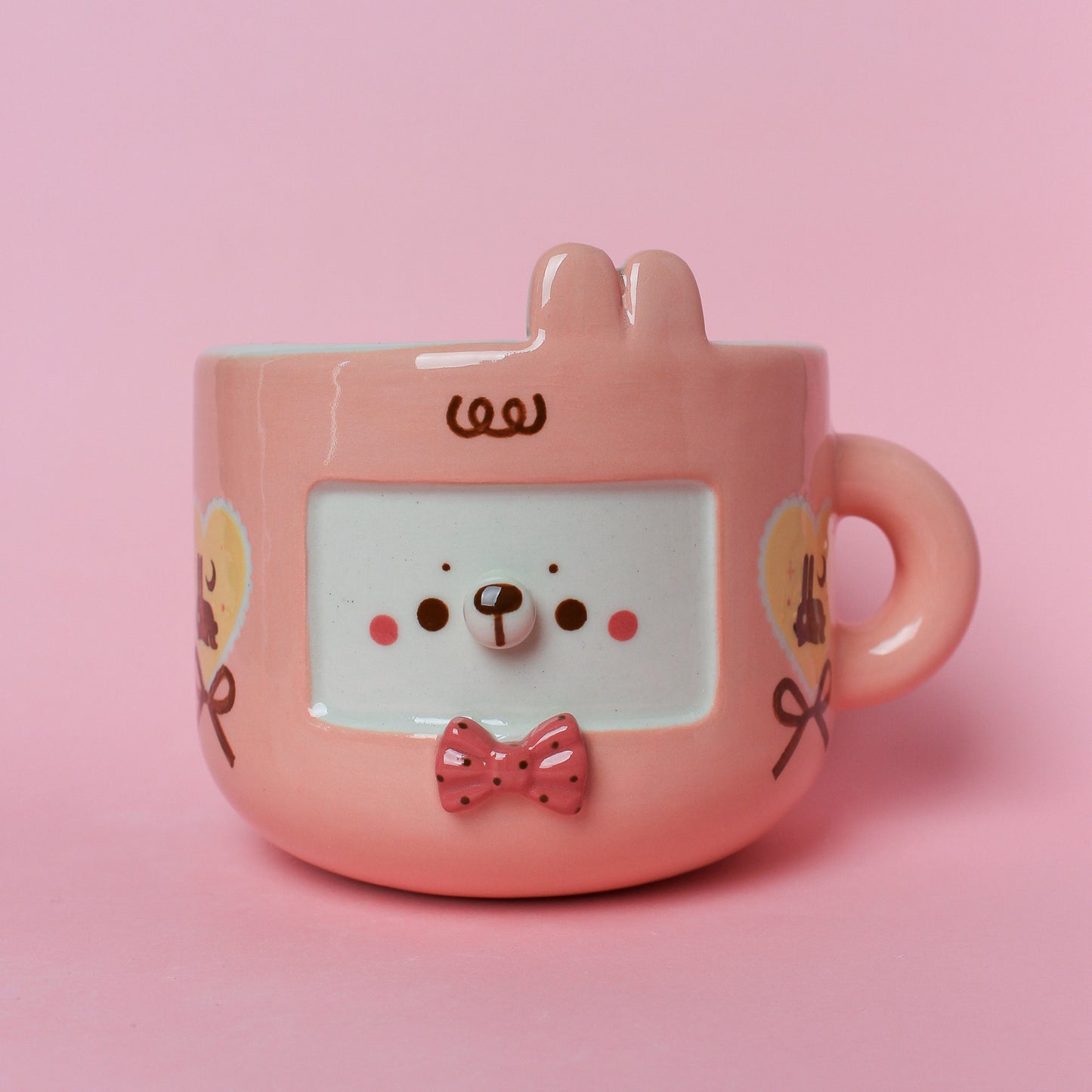 PINK HEART BUNNY MUG #31