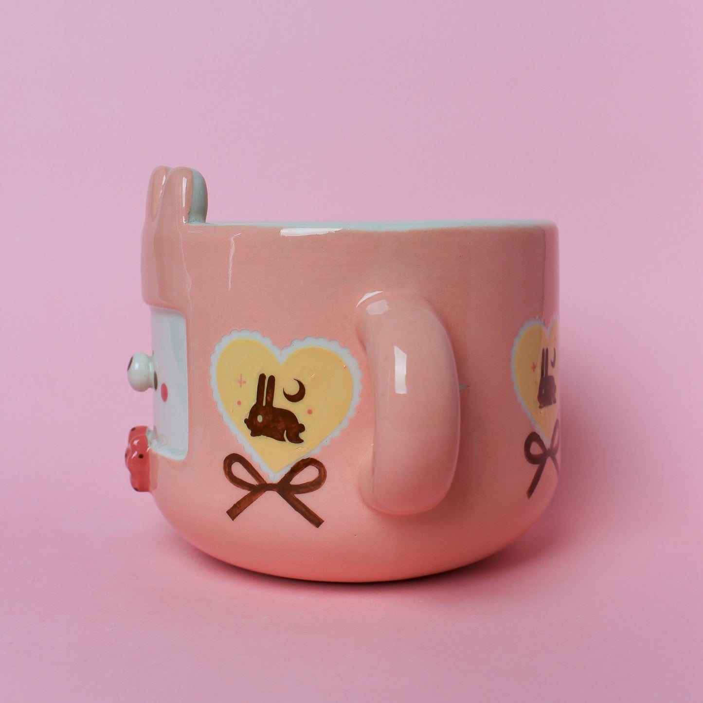 PINK HEART BUNNY MUG #31