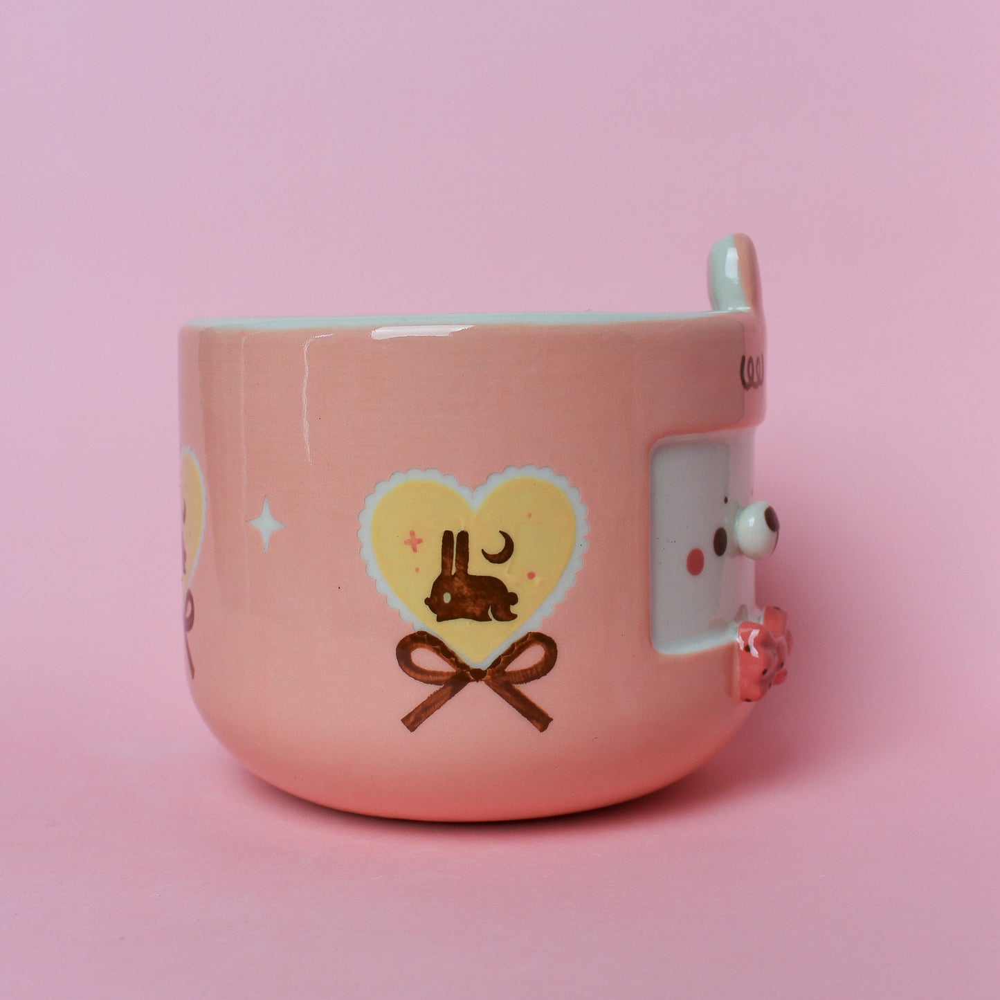 PINK HEART BUNNY MUG #31