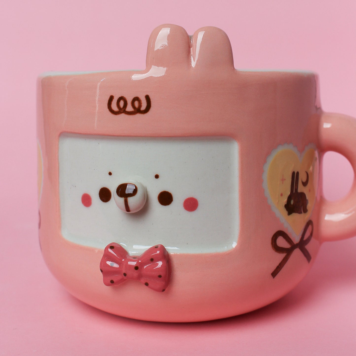 PINK HEART BUNNY MUG #31