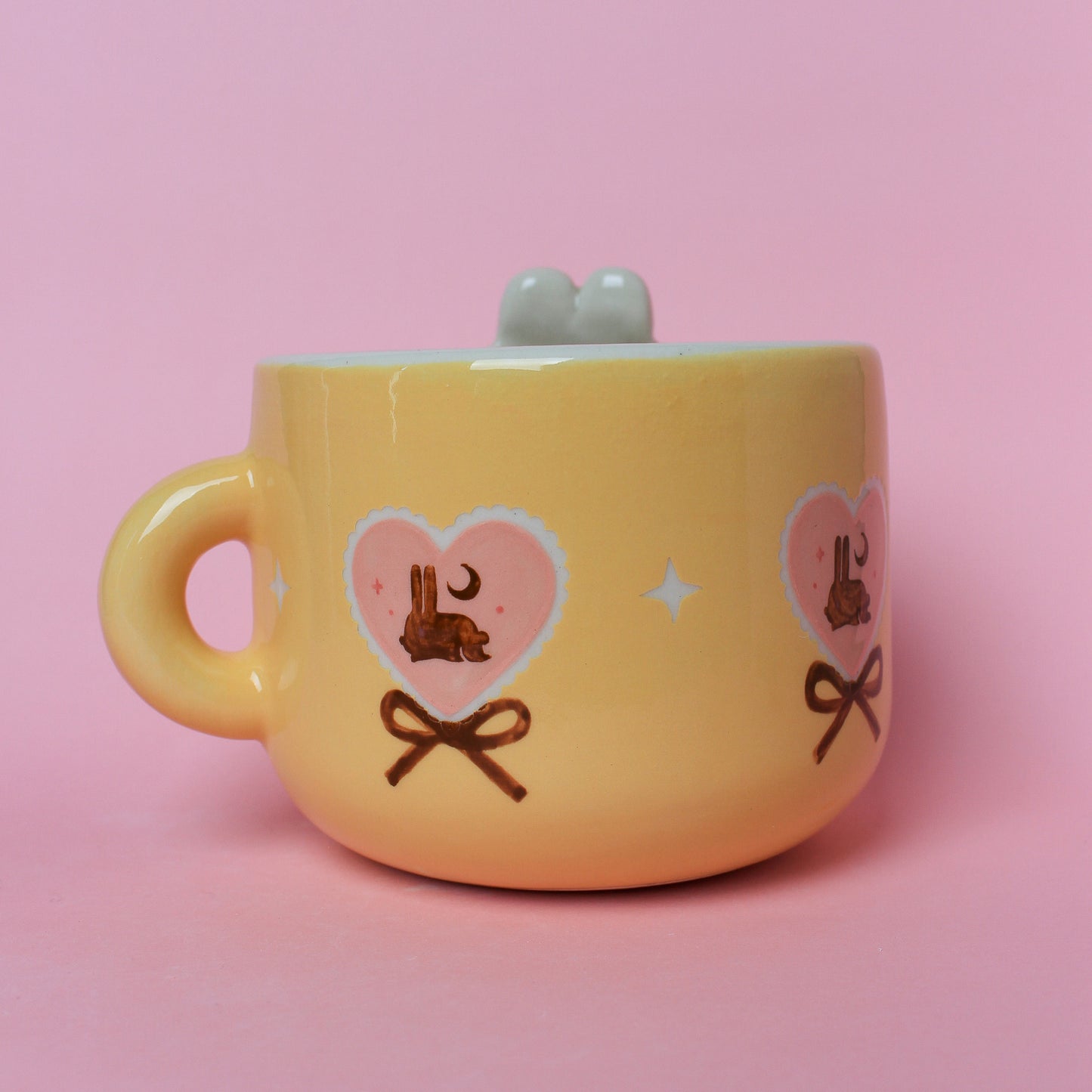 YELLOW HEART BUNNY MUG #32