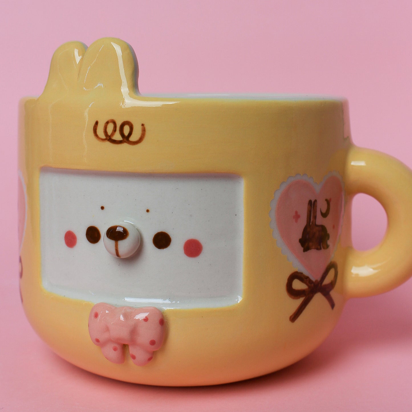 YELLOW HEART BUNNY MUG #32