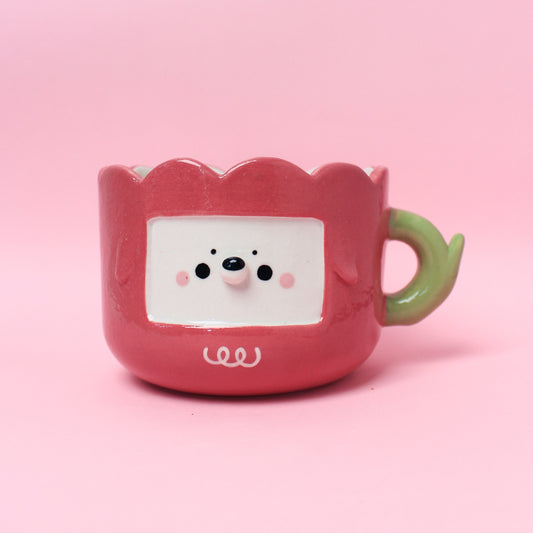 RED CHULIP MUG #10 (seconds-not foodsafe)