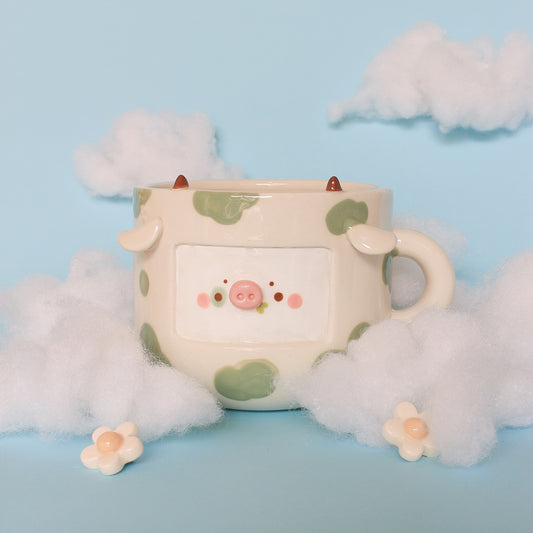 OLIVE COW MUG #24