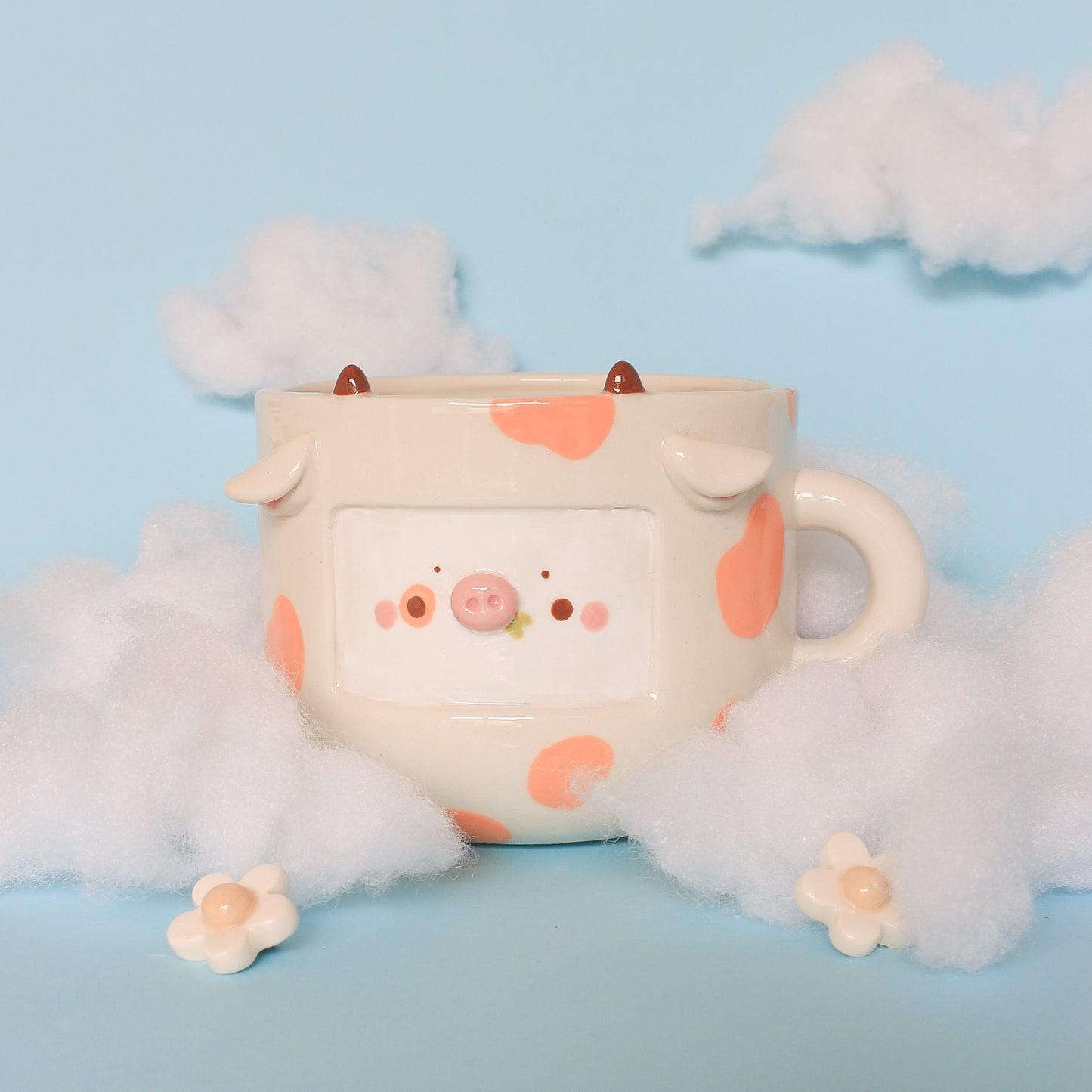 CORAL COW MUG #17