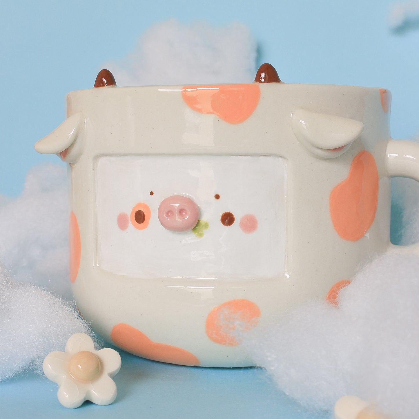 CORAL COW MUG #17