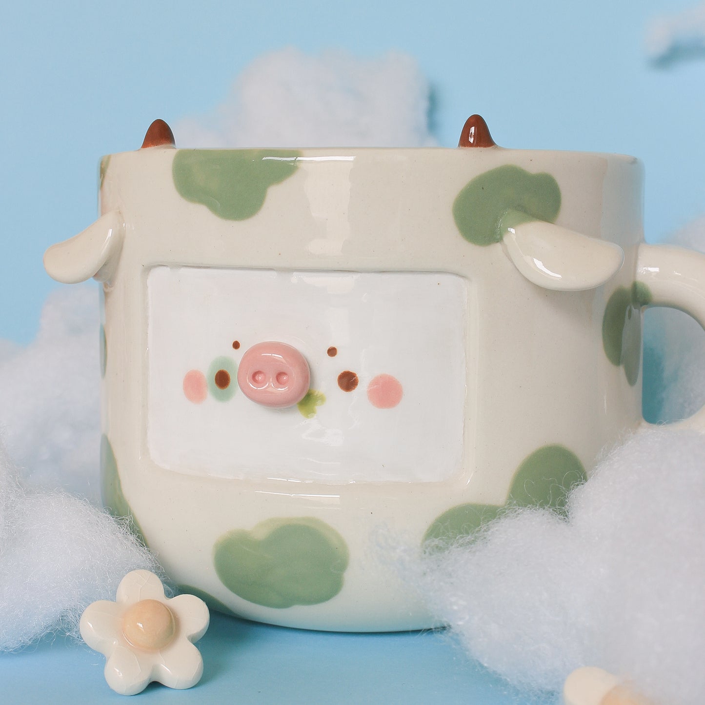 OLIVE COW MUG #24