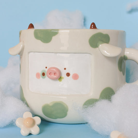 OLIVE COW MUG #24