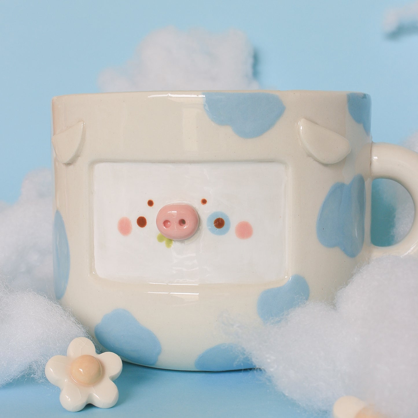 BLUE COW MUG #28